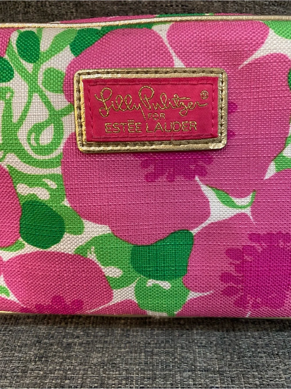 Lilly Pulitzer for Estée Lauder Cosmetic Bag Size 8.5”X4.5”X2.5”